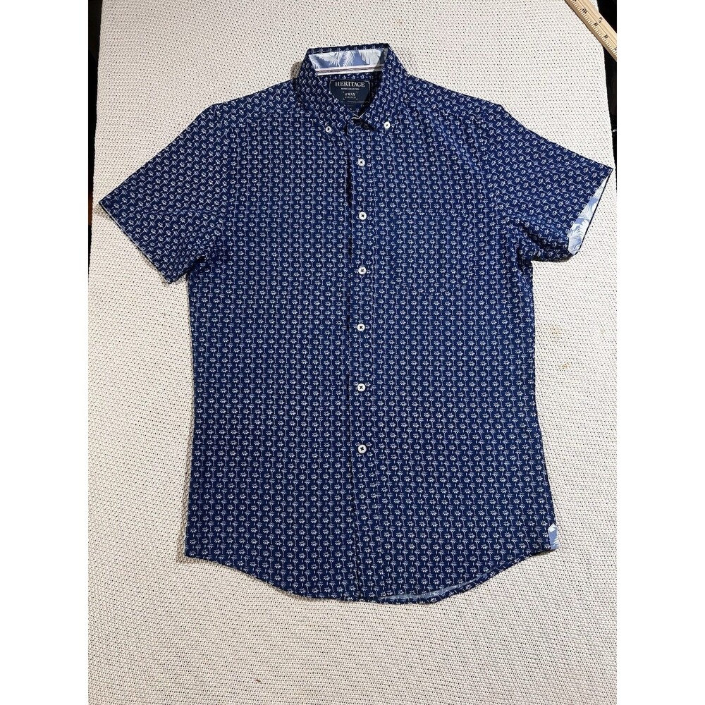Men's Heritage Report Collection 4Way Stretch Button-Down Shirt Sz S Lightweight